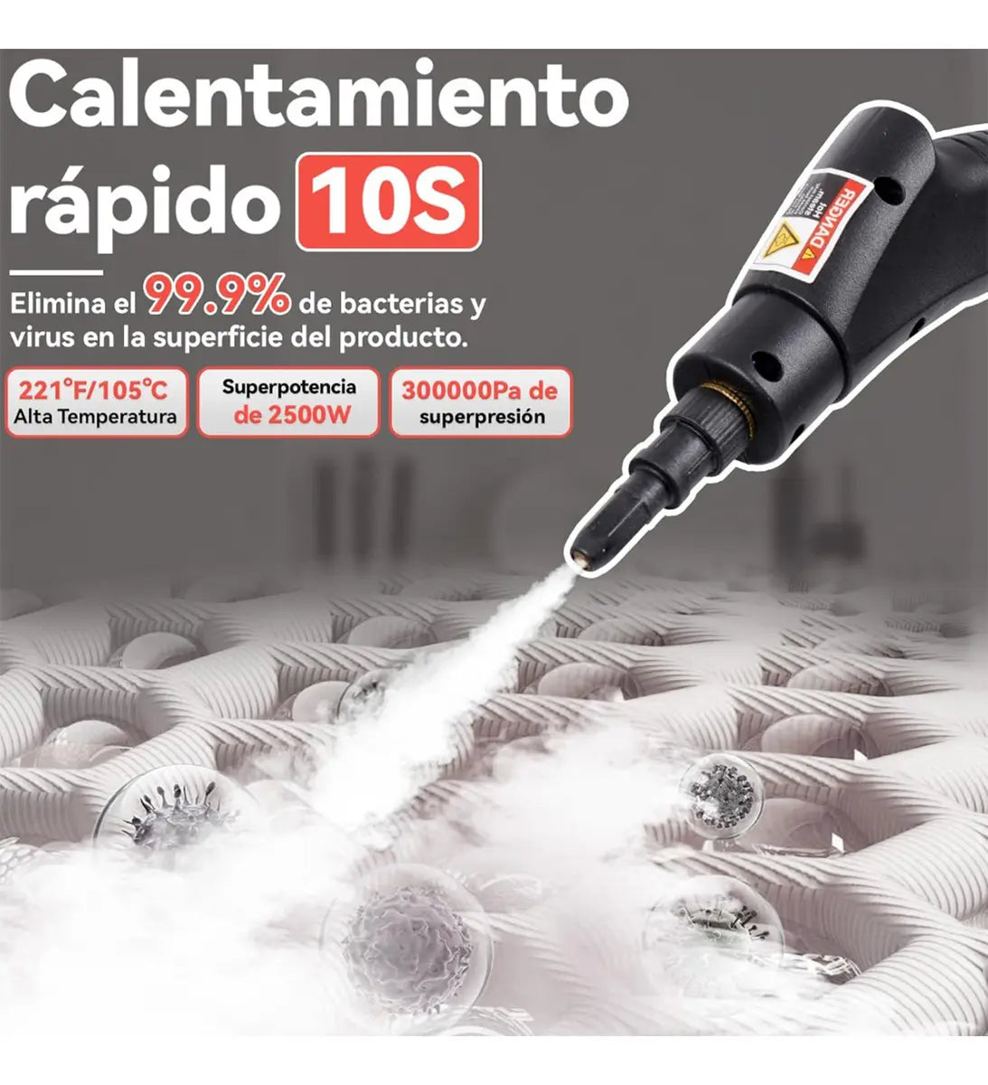 LIMPIADOR A VAPOR PORTÁTIL MULTIUSOS